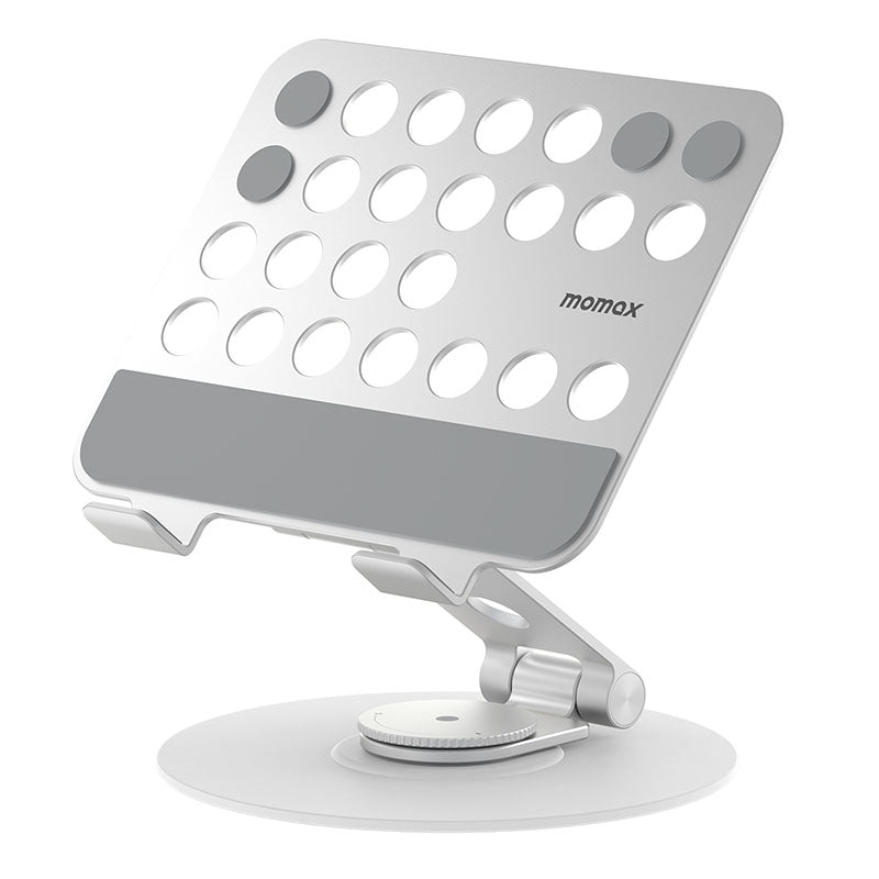 MOMAX FOLD STAND MILA KH12 360-Degree Rotating Portable Tablet Holder Aluminium Alloy Foldable Desktop Stand Bracket MOMAX FOLD STAND MILA KH12 360-Degree Rotating Portable Tablet Holder Aluminium Alloy Foldable Desktop Stand Bracket